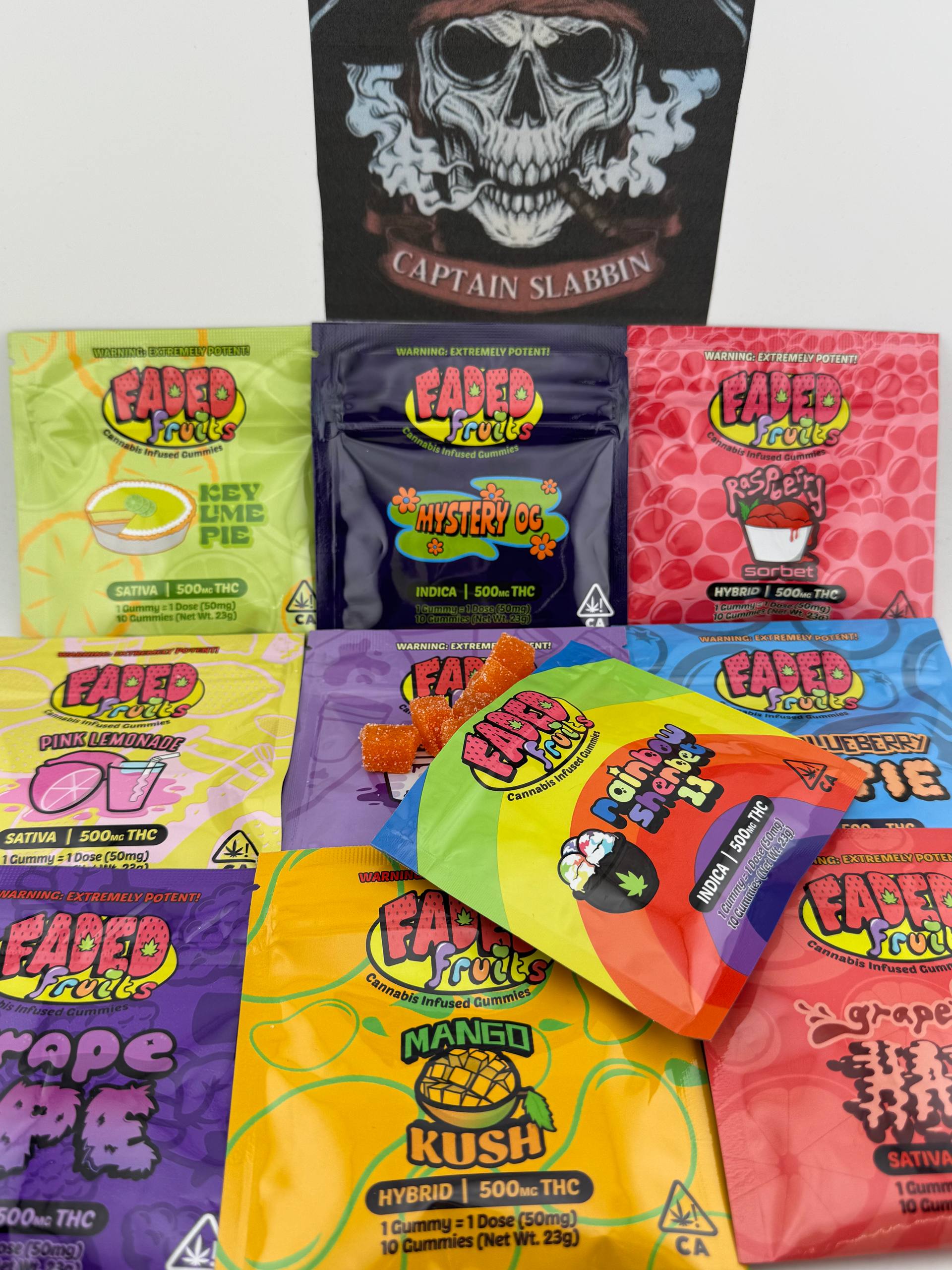 Faded Fruits – 500mg THC Edible Gummies